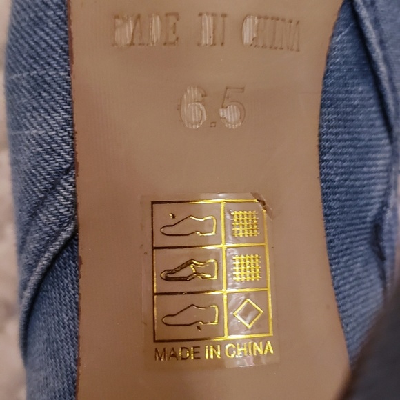  Over The Knee High Boots Denim High Heels  - Picture 2 of 4